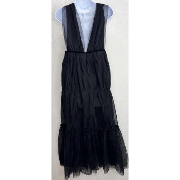 Forever 21 Women's Black Tulle Plunge Dress Size Small NWT - Picture 7 of 13
